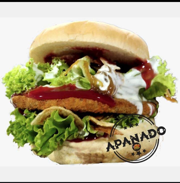 hamburguesa pollo apanado